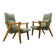 Chaises vintage par Edmund Homa Gfm 18, Pologne, années 1960, ensemble de 2