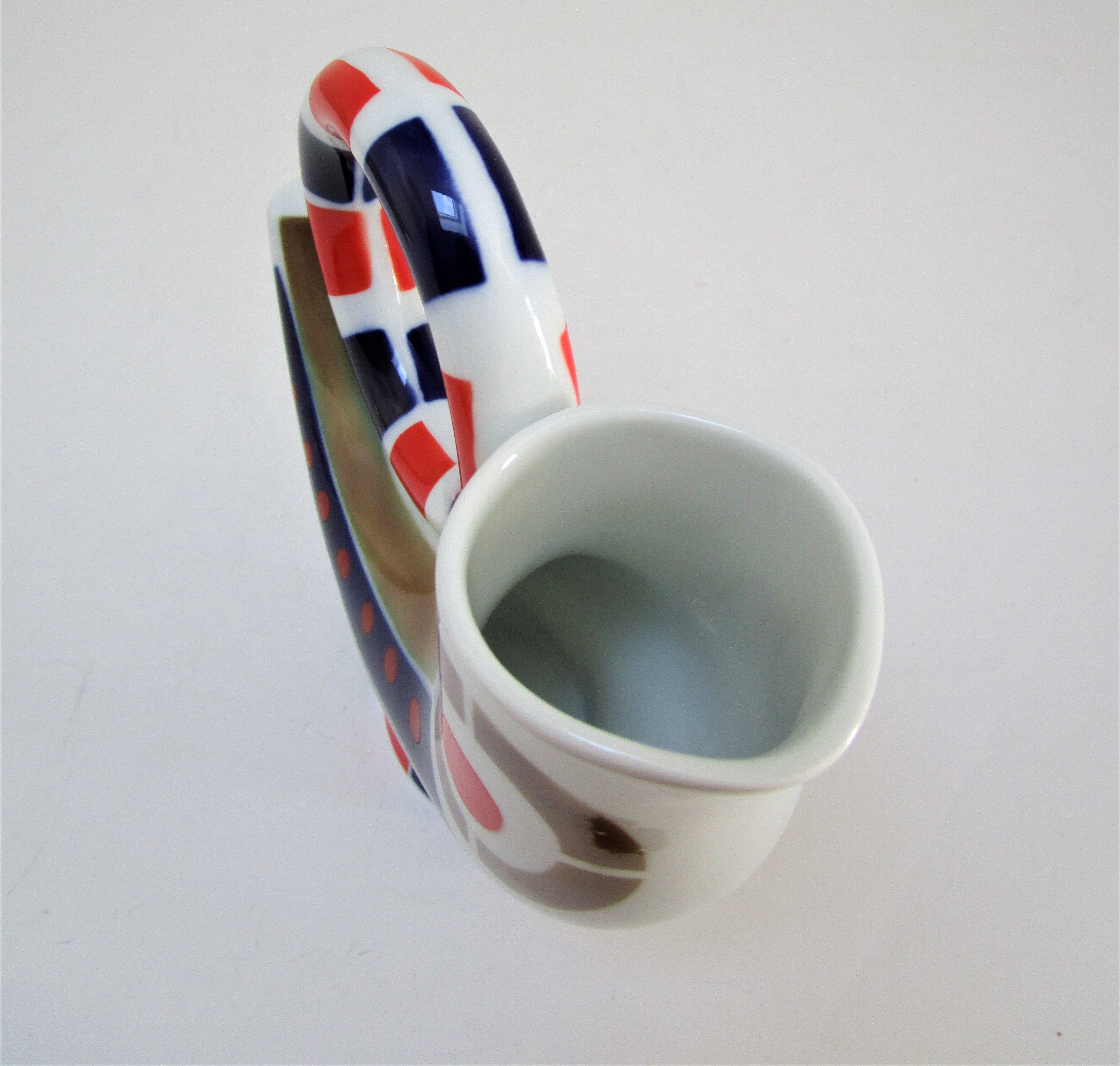 Zoomorphic pitcher vase rooster porcelain design vintage