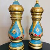 Salière et poivrière vintage italienne – Bois peint à la main