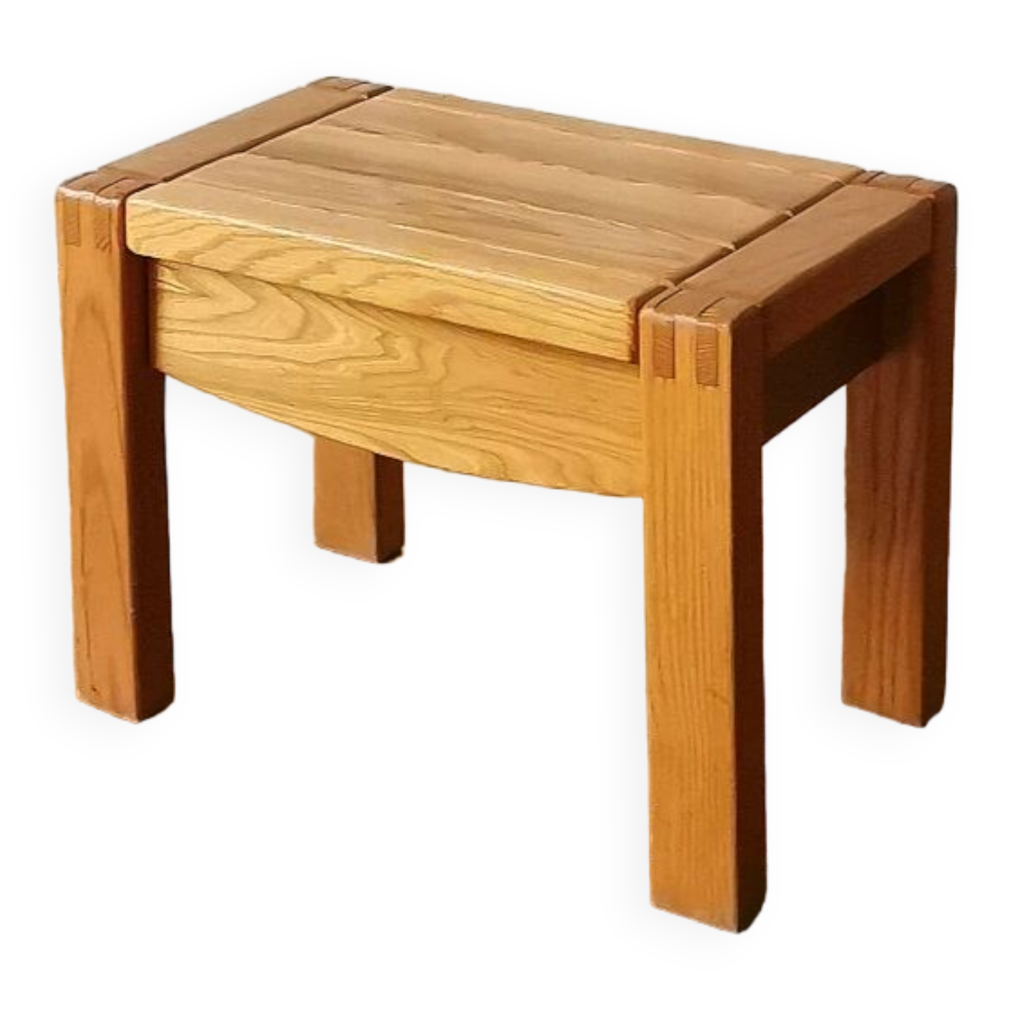 Solid elm bedside table, Maison Regain