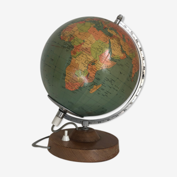 Globe terrestre de Räth verre vintage 1977 - 30 cm