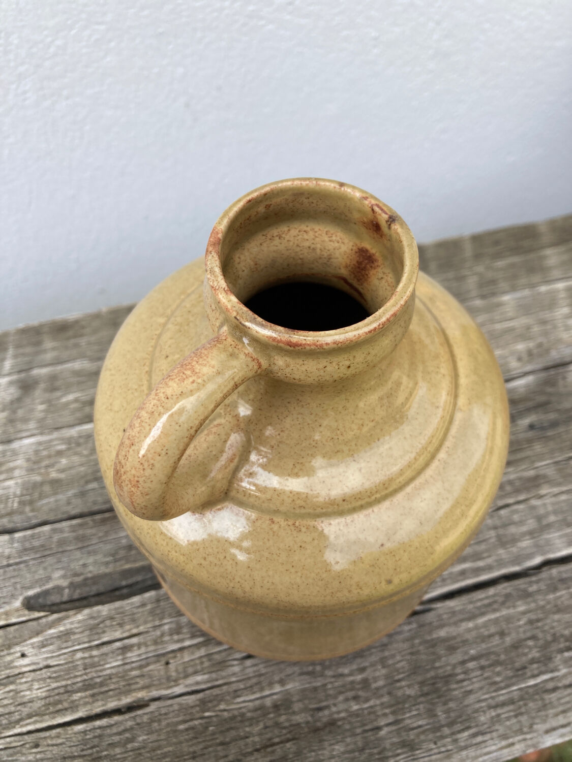 Beige glazed ceramic vase