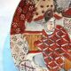 No. 1, Wall plate XIXth Satsuma japanese enamelled décor: 2 characters