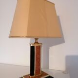 Lamp assembler decoration wood and metal gilded