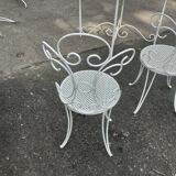 Old wrought iron garden furniture