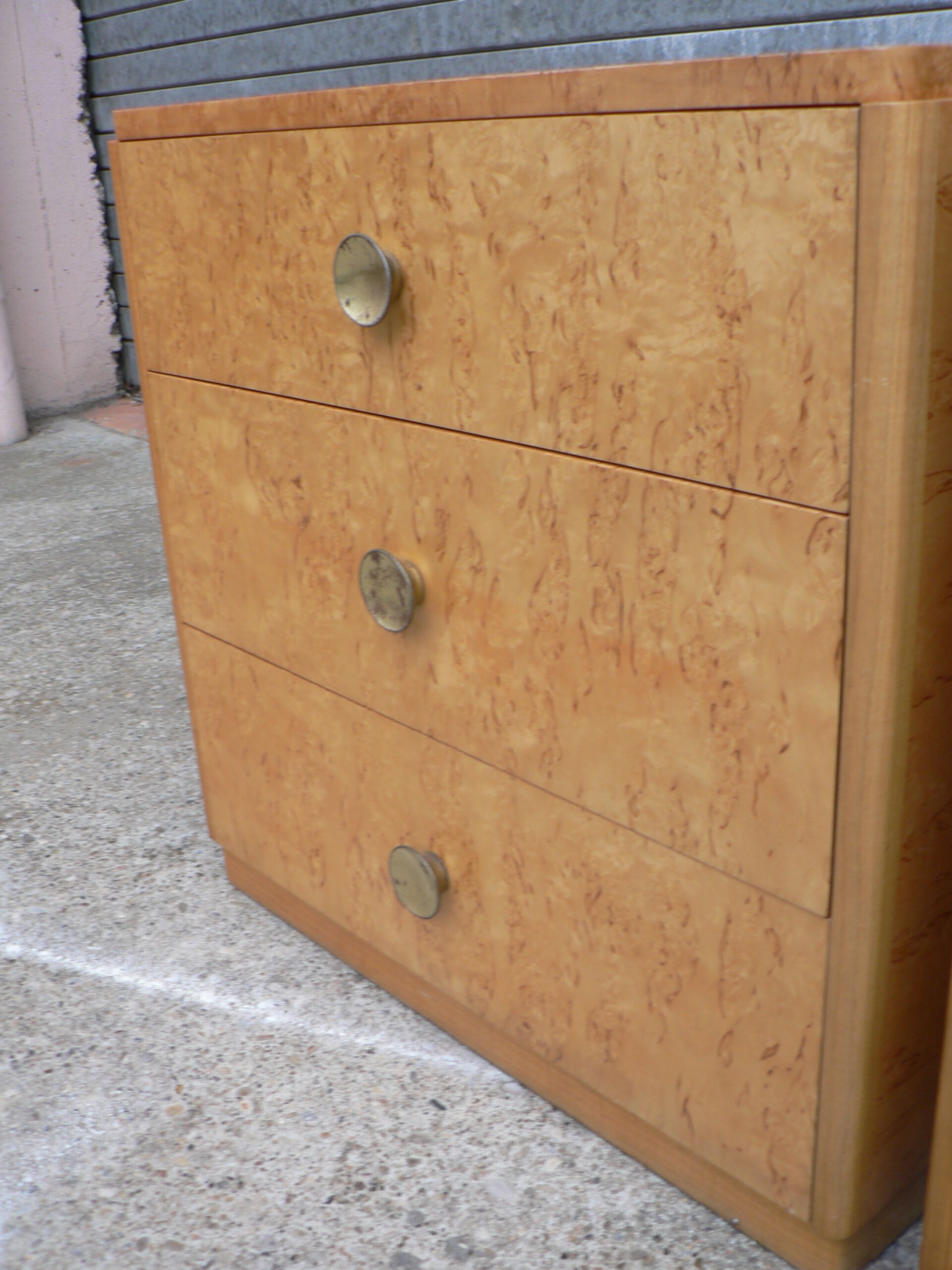 Pair of art deco bedside commode
