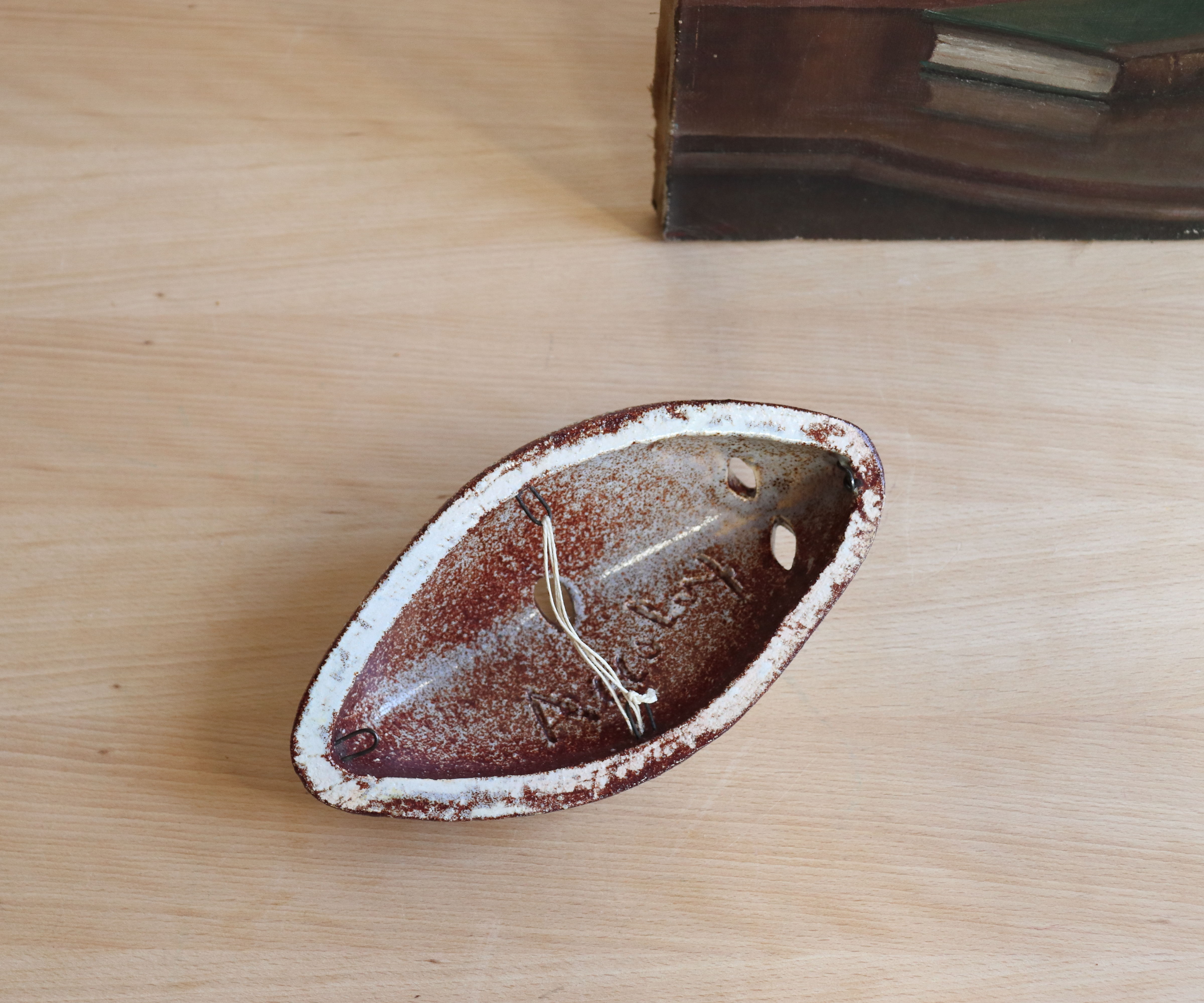 Ceramic wall mask Mayan mask from Accolay, 60s