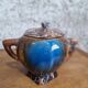 Art Deco coffee service Vallauris cobalt blue flambe glaze – 15 pieces