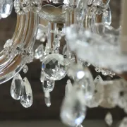 Maria Theresa crystal chandelier with high scrolls, 5 lights, mid-20th c.