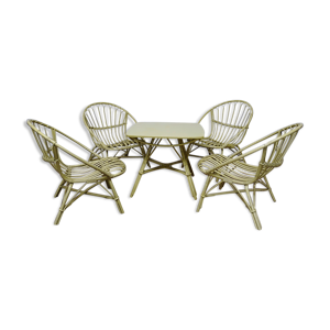 4 fauteuils en rotin