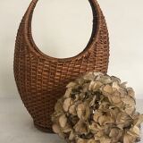 Braided wicker basket