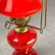 Mid-century Italian Red Glass and Brass Table / Wall Lamp