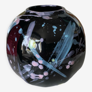 80's ceramic ball vase