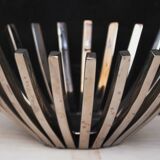 Mid Century Modernist Chrome Basket Centerpiece Bowl