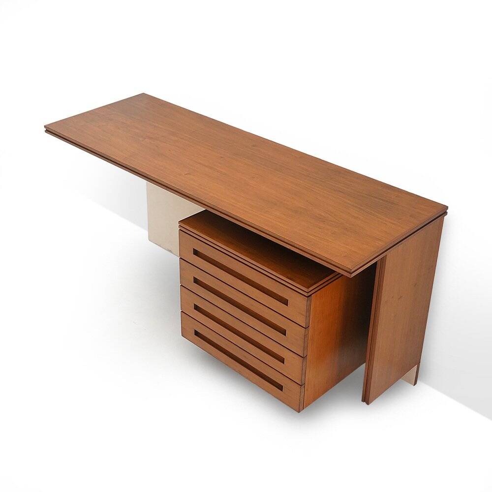 Wall-mounted desk with drawers, 1960s