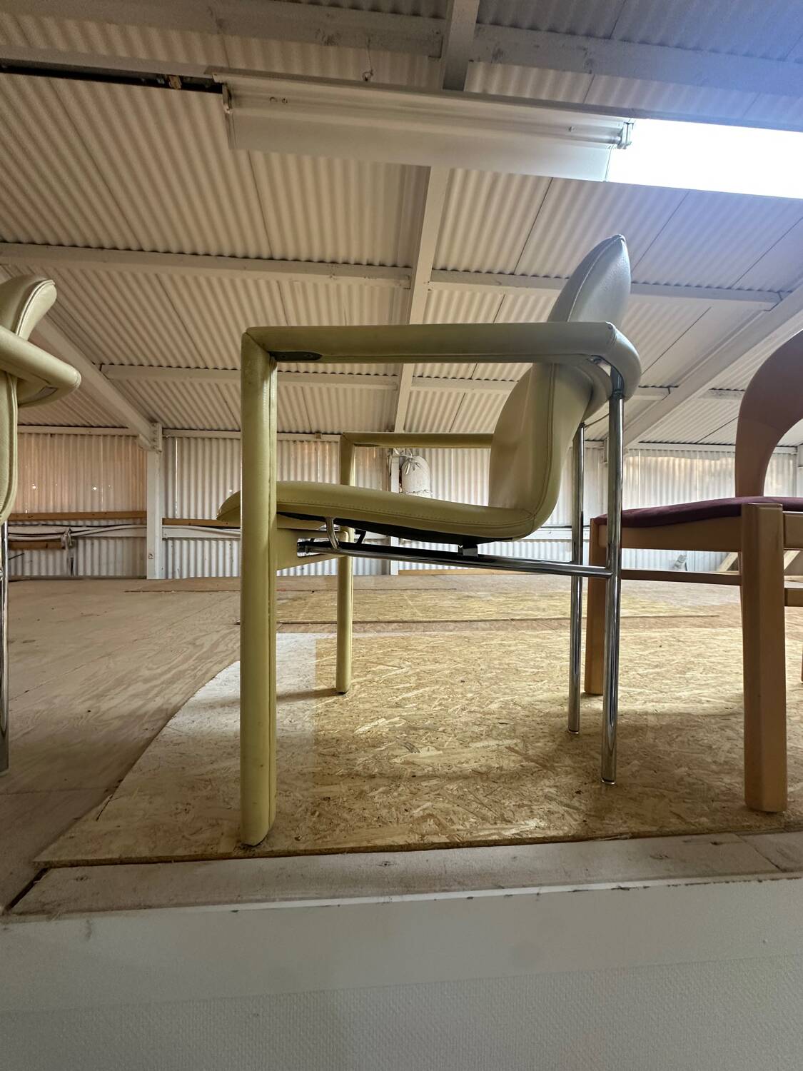 Ensemble de 4 chaises de salle à manger vintage Leolux Cachucha