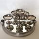 Set de 6 coupes en metal argenté