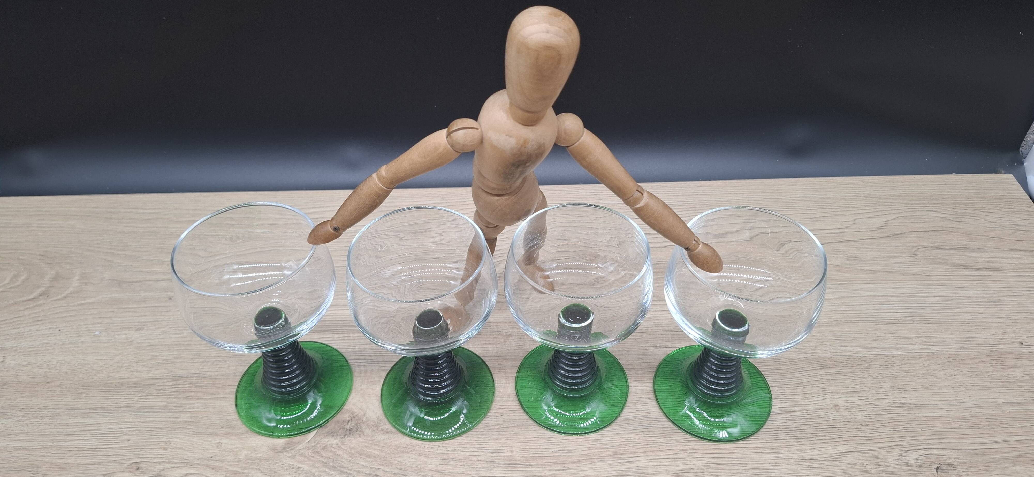 Set of 4 Roemer wine glasses