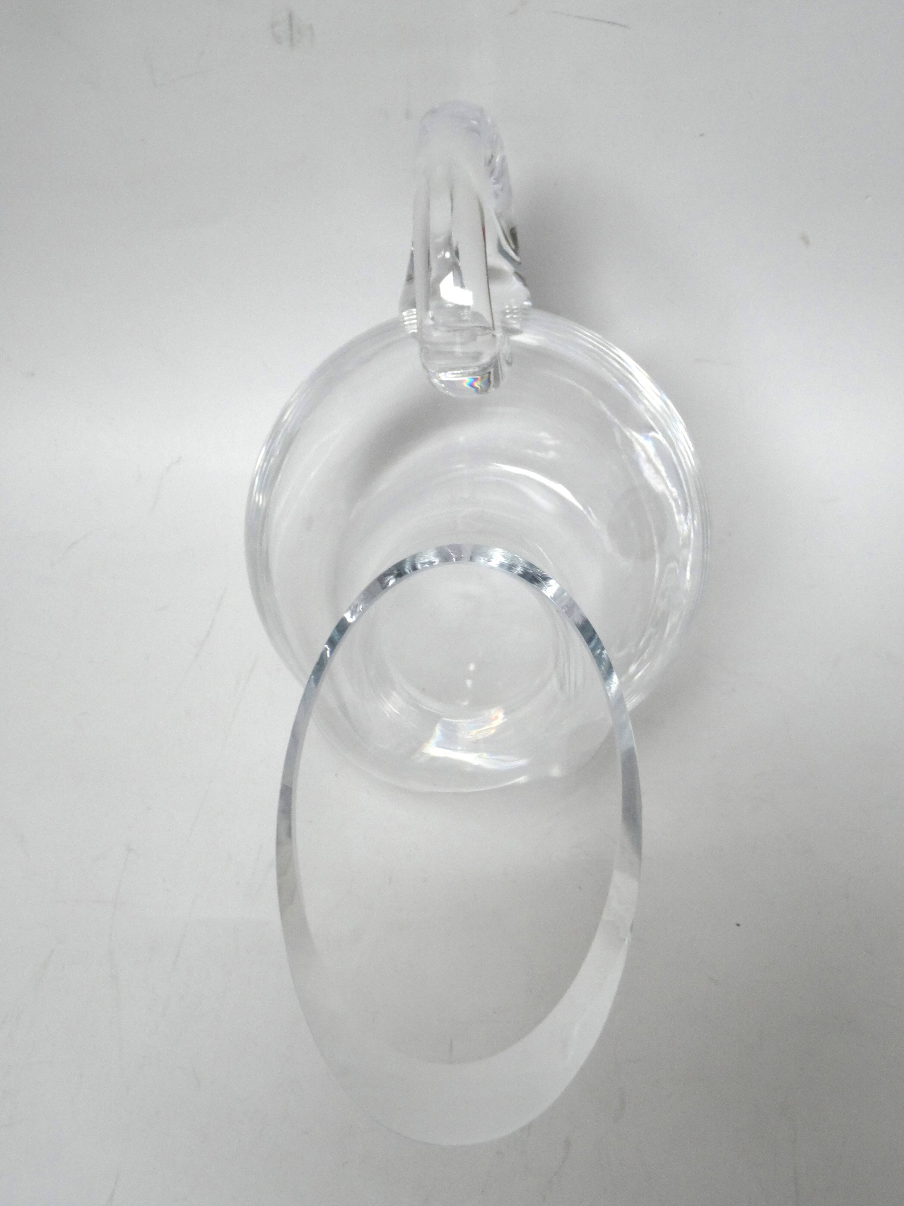 Leaning glass wine carafe
