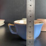 Set of 4 Villeroy & Boch Vintage 50s Cups and Saucers - Pastel & Gold