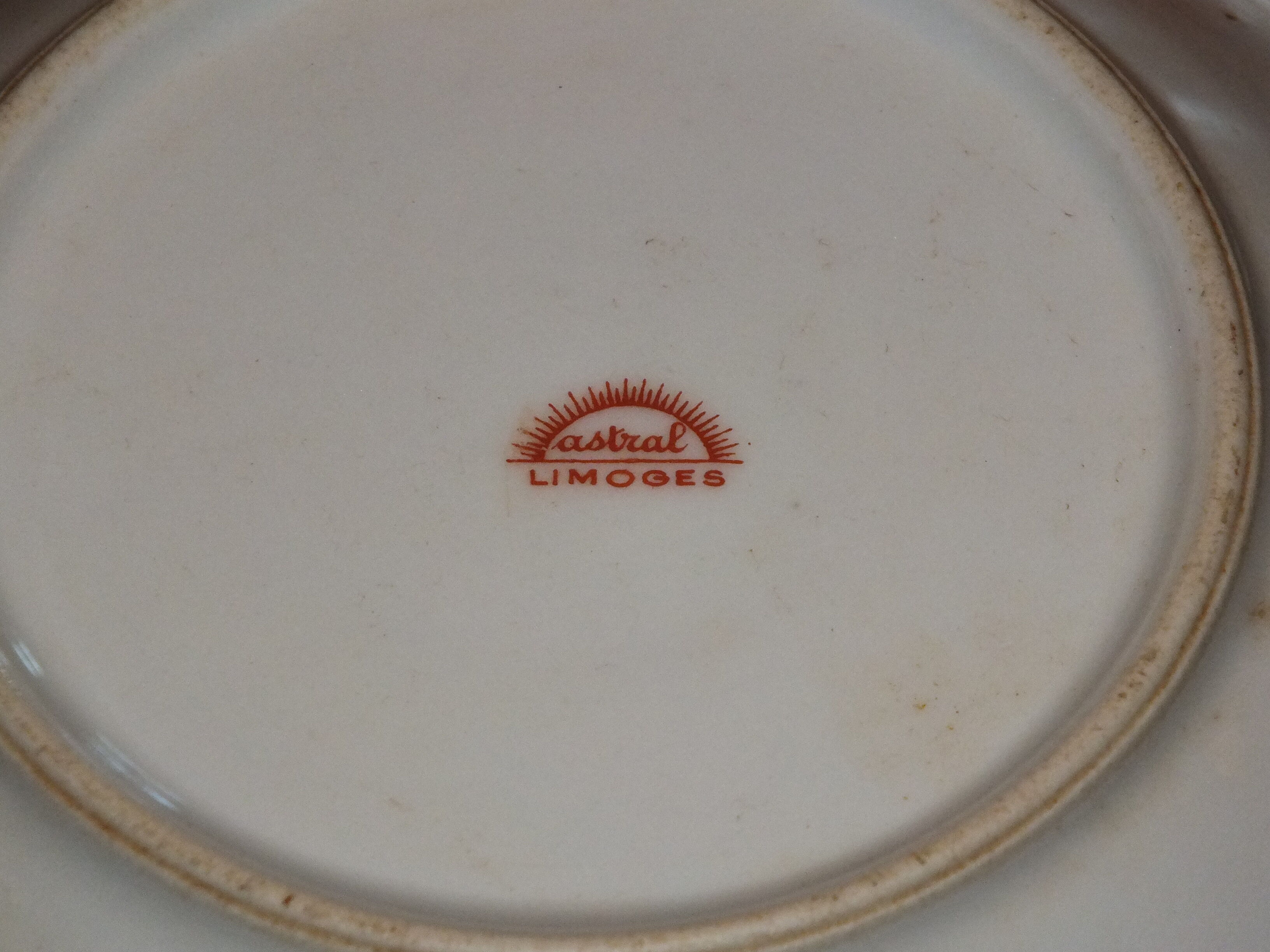 Art Deco dessert service in Limoges Astral porcelain