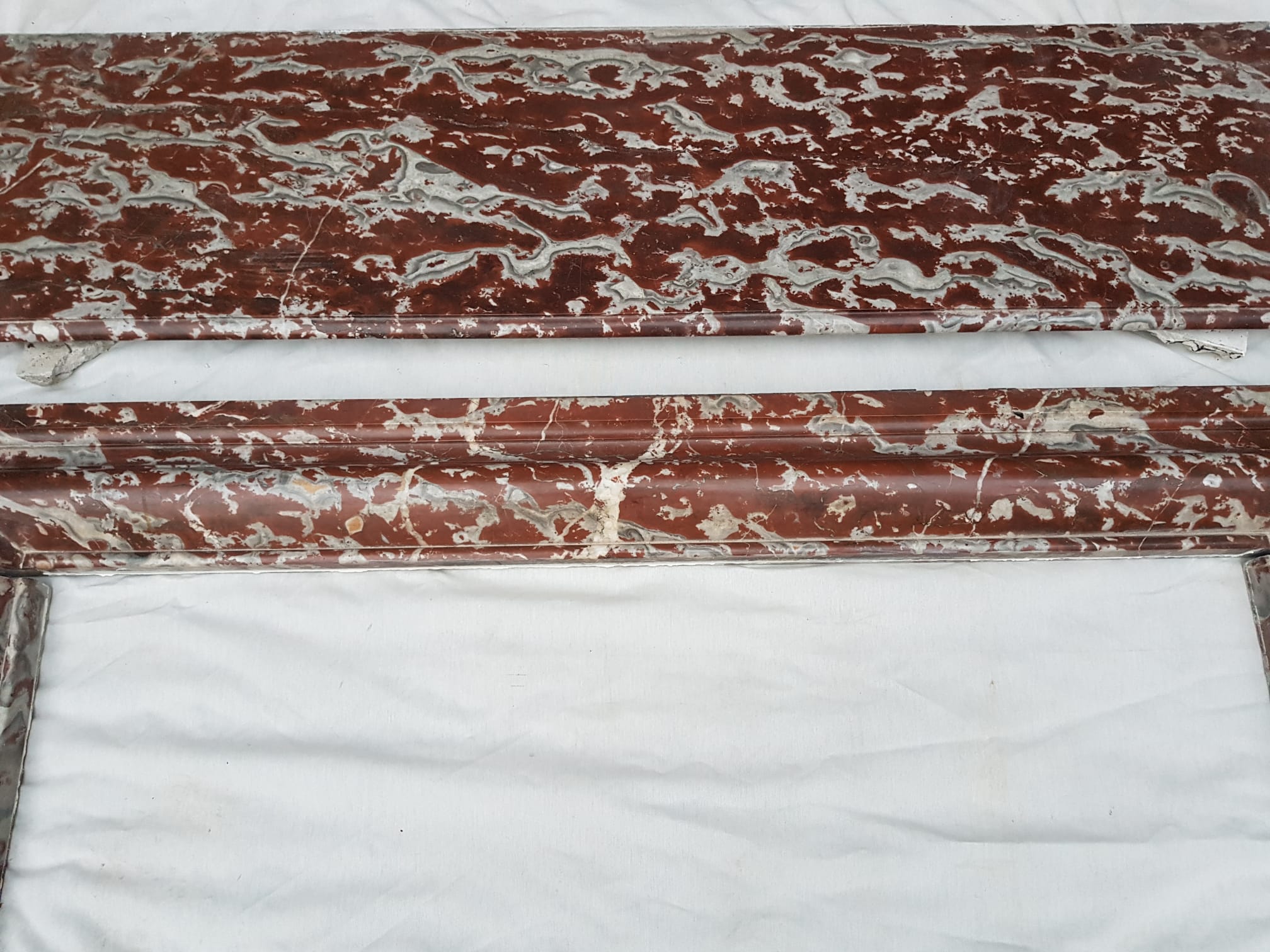 Fireplace in red marble from Languedoc