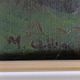 Original 1931 French landscape oil painting by M. Alba
