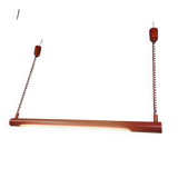 Vintage height adjustable red fluorescent tube lamp (Massive)