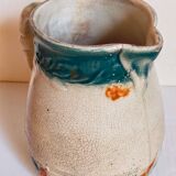 Antique dragonfly slip pitcher
