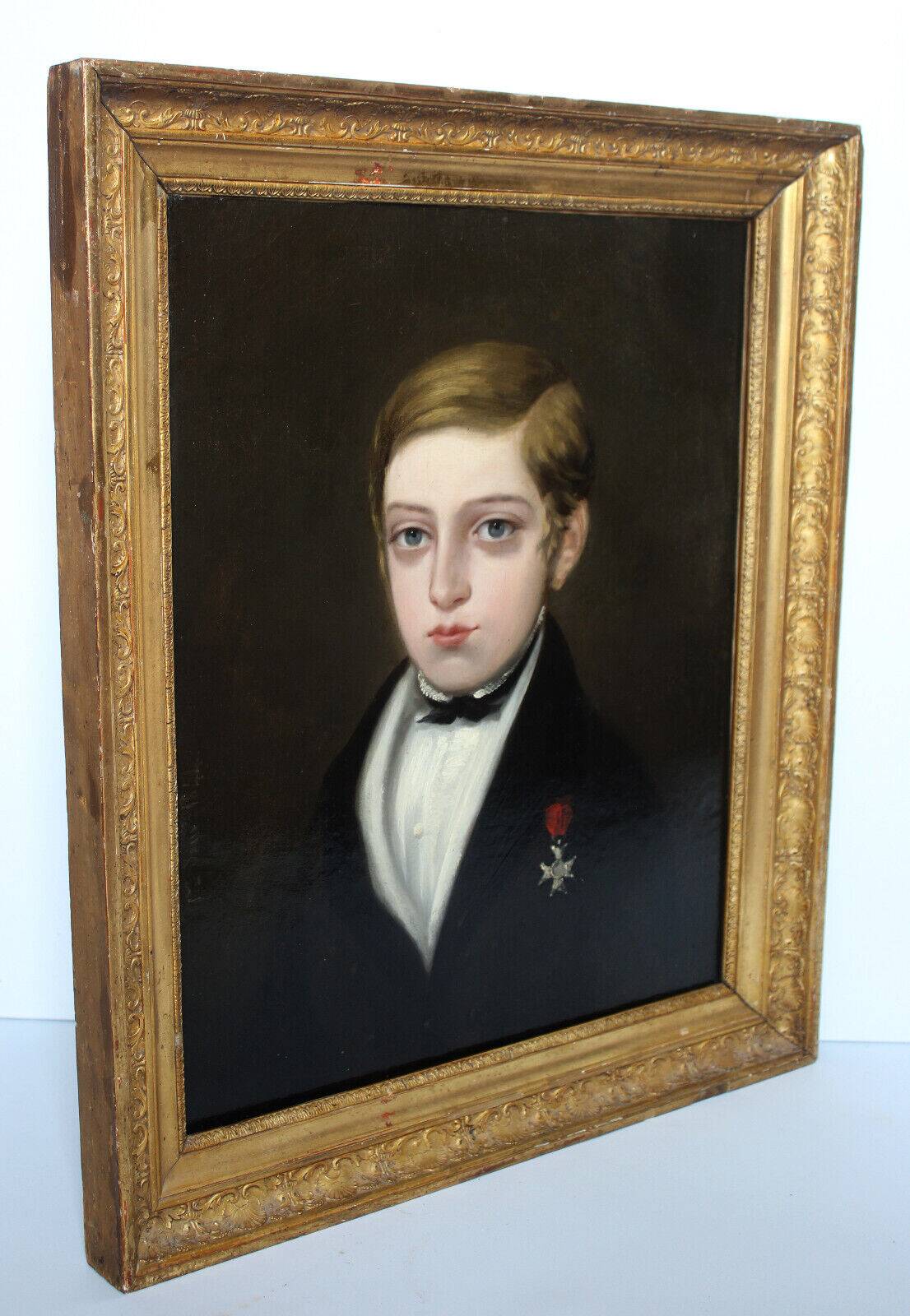 Portrait d'enfant, 1840, Öl auf Leinwand, Gerahmt