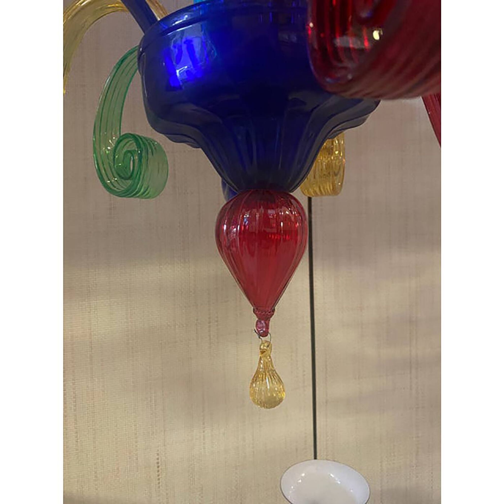 Murano Multicolors Glass Chandelier Random Colors 5 Arms