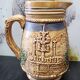 Jug / mug / vintage ceramic beer relief Breton musicians nem japa