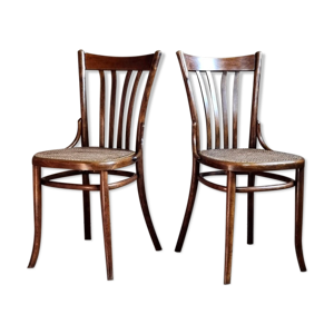 paire chaises bistrot 1900 de Türpe en bois courbé