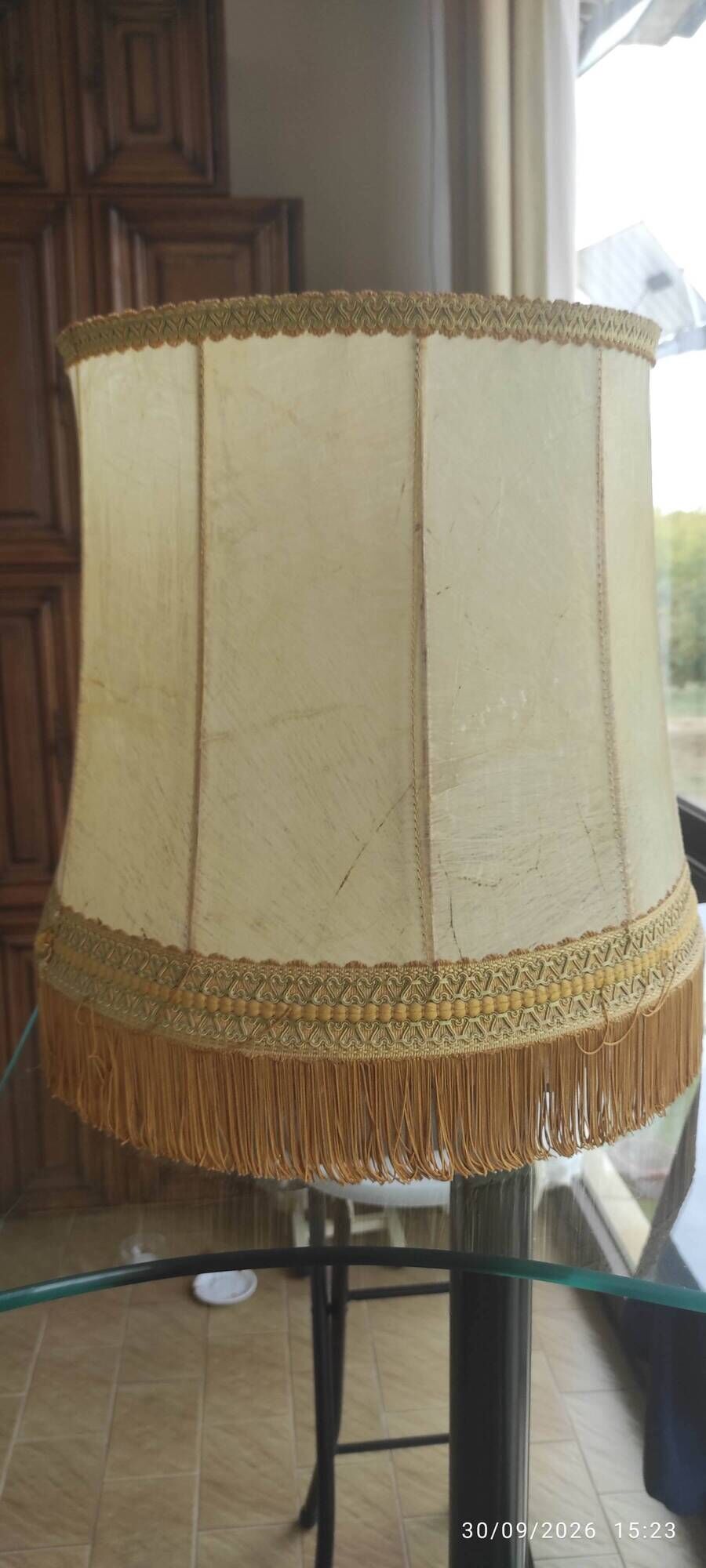 Magnificent leather lamp tulip – unique piece