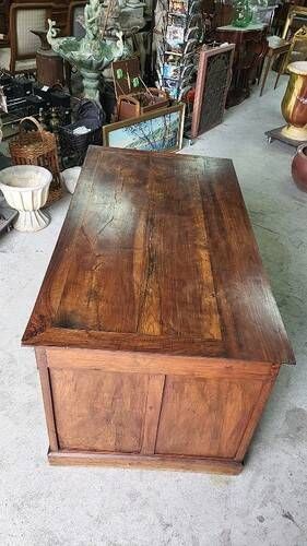 BUREAU A 9 TIROIRS EN NOYER 1900