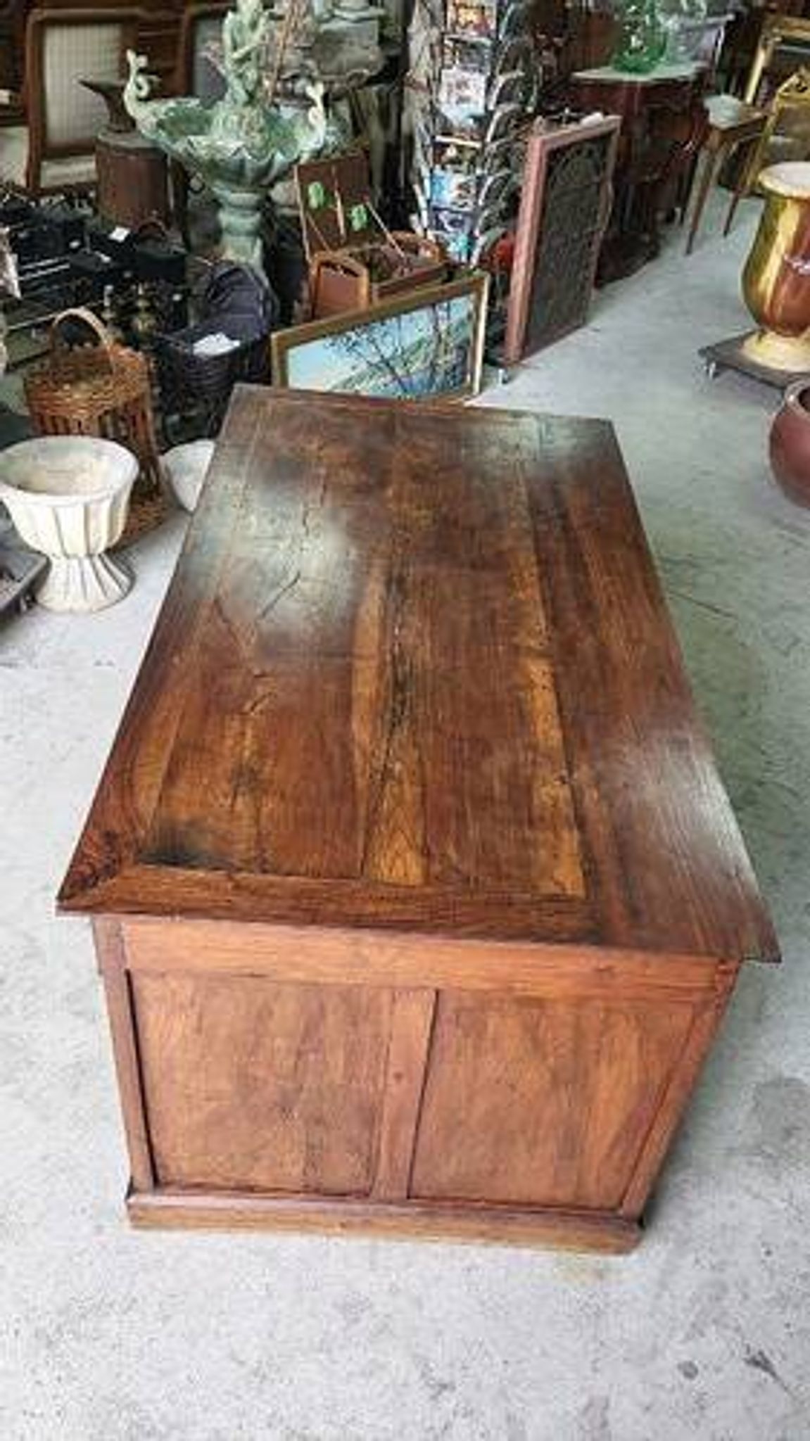 BUREAU A 9 TIROIRS EN NOYER 1900