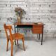 Bureau en bois et metal