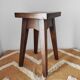 Vintage solid oak stool