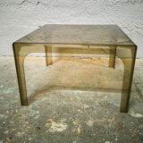 Smoked plexiglas coffee table