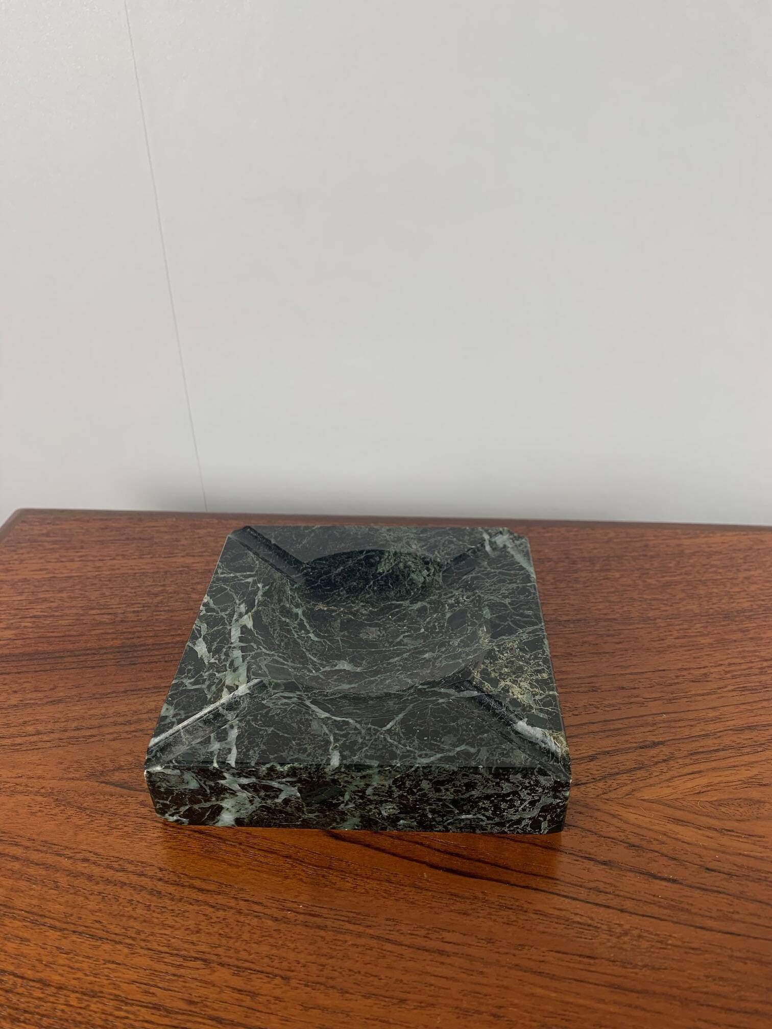Vintage black marble ashtray, 1970