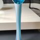Vase Murano Calla. Forme.florale de Fleur d'Arum. Tons bleus. Haut 41 cm