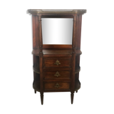 Louis XV-style extra furniture, marble top and 1920s brass gallery