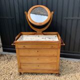 Louis-Philippe walnut vanity unit