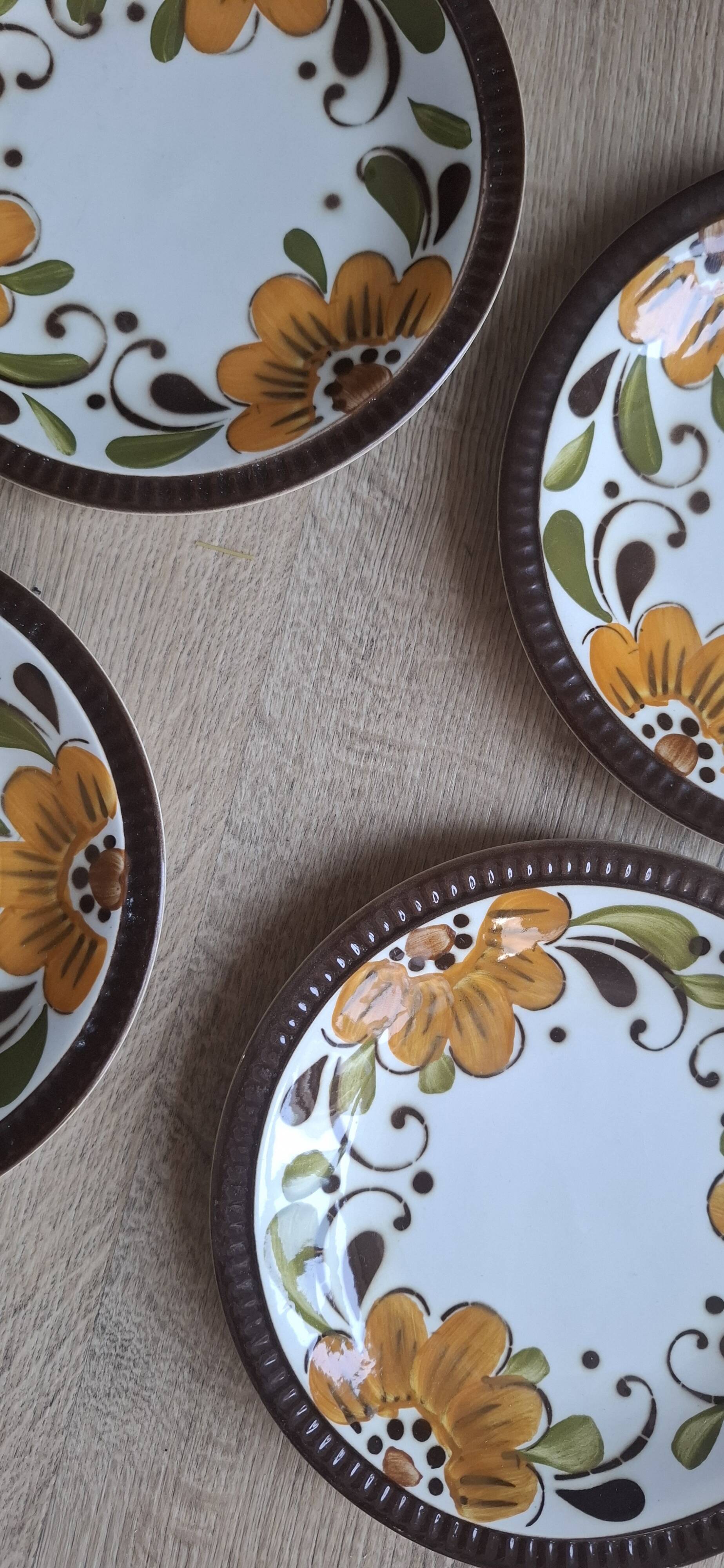 Set of 6 Paradisio dessert plates Boch 1966