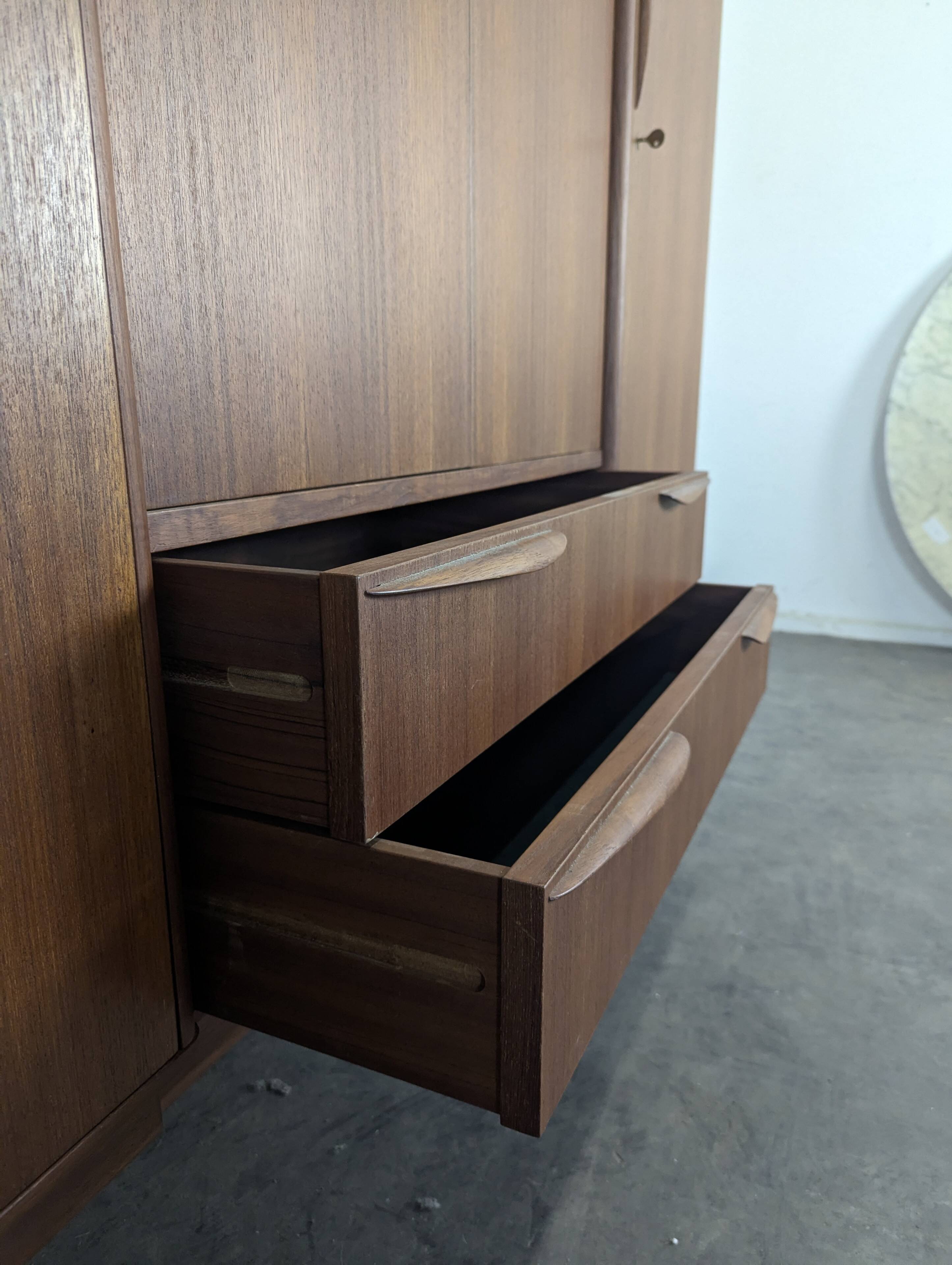 Scandinavian teak wardrobe Tricoire and Vecchione