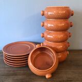 Set of 6 Gien soup bowls