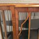 Vintage curved display case in wood and glass – Art Deco style / 1940s