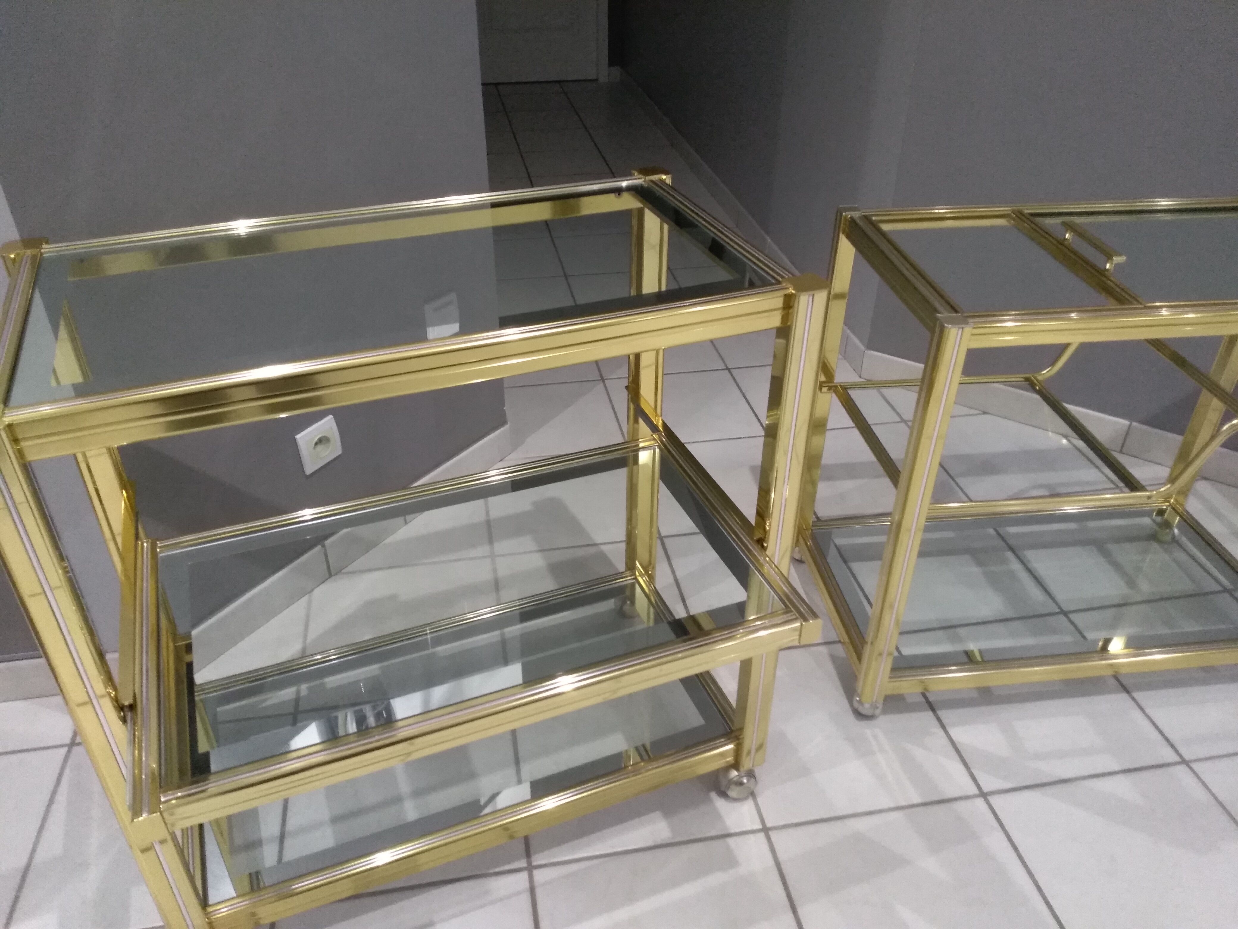 Hollywood Regency serving table years 1970