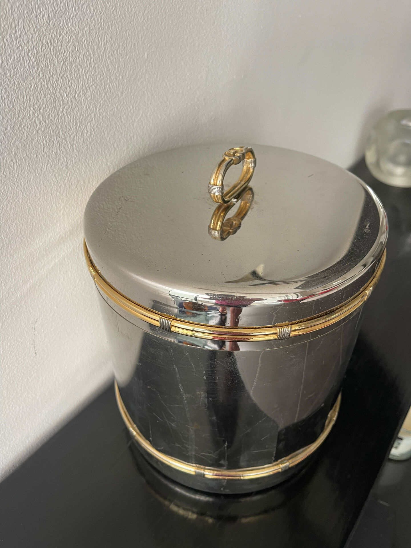Gucci vintage champagne bucket silver-plated Hollywood Regency
