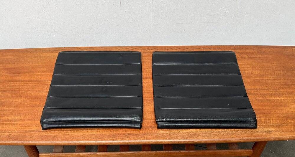 Leather cushion for postmodern Kreuzschwinger chair by Till Behrens, 1980s, set of 2.